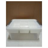 Citylife 17 QT Plastic Storage Box with Removable Tray Craft Organizers and Storage Clear Storage Container for Organizing Bead, Tool, Sewing, Playdoh