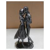 SENNESY 6th Anniversary Iron Sculpture Gift Romantic Couple Statue for Her, Handcrafted Black Metal Decor Wedding, Valentines, Birthday Keepsake