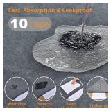 LOOBANI 2 Packs Extra Large Reusable Dog Mat for Floor, Non-Slip Washable Pee Pads for Dogs, Fast Absorbent Pet Whelping Pads, Puppy Playpen Mat for Incontinence, Housebreak, Crate, 72x72in,Gray