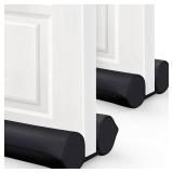 2 Pack Under Door Draft Stopper - Bottom Door Gap Filler & Seal - Fits 30 to 36 Door, Block Cold Air, Noise, Sound, Wind, Bugs, Easy to Install, Double Side Block, No Adhesive, Black
