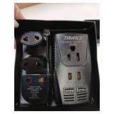 TryAce 2000W Voltage Converter 220V to 110V Converter, 10A Travel Adapter with 2-Port USB,Power Converter Voltage Converter US to Europe for Hair Dryer/Straightener/Curling Iron,US/UK/EU Plug, Black