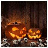 Boao 10 Pieces Halloween Skeleton Head Small Mini Skulls for Halloween Party Decoration Props, Table Decor