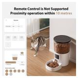 IMIPAW Automatic Cat Feeder - 3L Pet Dry Food Dispenser with Timed Programmable Portion Control, Dual Power Backup, Easy Set Up, 10 Meals Per Day for Cats and Puppies