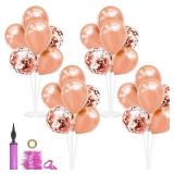 ZJDHPTY Rose Gold Balloon Stand Centerpiece Table Decorations for Birthday Anniversary Engagement Wedding Bridal Shower Graduation Mother