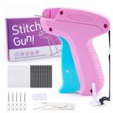 Stitch Gun for Clothes, Stitchy Quick Clothing Fixer, Micro Tagging Gun for Clothing, Mini Sticky Sewing Gun, Stichy Fix Gun, Includes 6 Needles, 1 Scissors, 2000 Black & 2000 White Fasteners