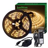 JUNWEN 20FT LED Strip Light Warm White 360 LED Beads,12V Soft Dimmable Warm Lights Strip, for Bedrooms, Mirror, Kitchen, Home Decoration, Not Waterproof