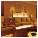 JUNWEN 20FT LED Strip Light Warm White 360 LED Beads,12V Soft Dimmable Warm Lights Strip, for Bedrooms, Mirror, Kitchen, Home Decoration, Not Waterproof