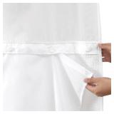 Eachope 1 Pack Fabric Snap-in Shower Curtain Liner Replacement,Compatible with No Hook Shower Curtain with Snap in Liner, Removable & Water-Repellent,Machine Washable,70x54,White