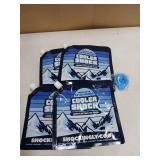 4 Mid-Size Cooler Freeze Packs 10x10 inch Screw Cap. The Coldest Pack at 18 Degrees F. No Ice Needed, Reusable. You Add Water & Save. C.S. Brand Packs Have 4,000 Reviews Avg. 4.6 Stars - Safe USA Made