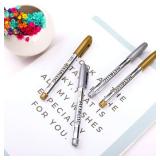 Dyvicl Metallic Markers Pens - Silver and Gold Paint Pens for Black Paper, Glass, Rock Painting, Halloween Pumpkin, Card Making, Scrapbook Album, Christmas DIY Art Craft Kids, Set of 4