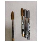 Dyvicl Metallic Markers Pens - Silver and Gold Paint Pens for Black Paper, Glass, Rock Painting, Halloween Pumpkin, Card Making, Scrapbook Album, Christmas DIY Art Craft Kids, Set of 4