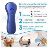 Ahwhg New Anti Barking Device,Dog Barking Control Devices,Rechargeable Ultrasonic Dog Bark Deterrent up to 16.4 Ft Effective Control Range Safe for Human & Dogs Portable Indoor & Outdoor(Blue)