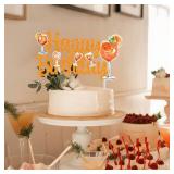Margarita Birthday Party Decoration 1pcs Orange Citrus Cocktail Birthday Party Cake Topper Aperol Spritz Bar Theme Cake Decoration for Cocktail Bachelorette Party Bridal Shower Wedding Supplies