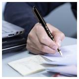 EYEYE Disposable Fountain Pens, 8 Pack Black Fine Point Pens for Writing, Stainless Steel Nib, Smooth Writing for Journaling, Drafting, Sketching, Doodling & Office Supplies