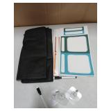 REGELETO Boho Small Group Management Pocket Chart with 114 Cards, Large Size 46 x 26.3 inch Classroom Small Group Organizer for School Teacher Elementary Preschool Learning Supplies (Black)