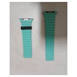 HITZEE Double Sided Reversible Magnetic Band Compatible with Apple Watch Band 49/46(S10)/45/44/42, Soft Silicone Magnetic Band for iWatch Ultra 3/2/1 SE3-1 Series 11 10 9 8 7 6-1, Lake blue/Black