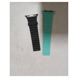 HITZEE Double Sided Reversible Magnetic Band Compatible with Apple Watch Band 49/46(S10)/45/44/42, Soft Silicone Magnetic Band for iWatch Ultra 3/2/1 SE3-1 Series 11 10 9 8 7 6-1, Lake blue/Black