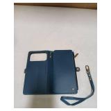 Defencase for iPhone 17 Pro Max Case Wallet with RFID Blocking Card Holder for Women and Men, Fashion PU Leather Magnetic Snap Flip Zipper Strap Wallet Phone Case for iPhone 17 Pro Max 6.9", Dark Blue