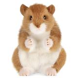 Bearington Cheeks Hamster Toys for Kids - 6" Realistic Toy Hamster Plush with Soft Fur and Lifelike Details - Machine Washable Stuffed Hamsters Plushies for Kids - Cuddly Toy Gift for Animal Lovers
