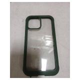 Miracase Glass Case for iPhone 13 Pro Max 6.7 inch, Upgrade Full-Body Clear Phone Bumper Case Cover with Built-in 9H Tempered Glass Screen Protector, Acacia Green