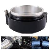 BAGARAATAN Aluminum Quick Release V-Band Clamp,2.5"/64mm Intake Intercooler Pipe Clamp,Intake Intercooler Pipe Throttle Union Sleeve(Black)