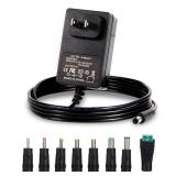 6V Power Supply AC Adapter DC 6Volt Power Adapter Charger DC in 6V Power Cord with 8 Interchangeable Plug for 100mA 300mA 400mA 500mA 600mA 700mA 800mA 900mA 1000mA 1500mA 2000mA Equipment
