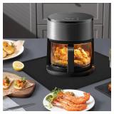 Heat Resistant Mats for Countertop - Fireproof 15x18 in Heat Resistant Mats for Air Fryer - Hot Pad Air Fryer Mat Compatible with Ninja,COSORI,Cuisinart for Coffee Maker, Toaster, Oven 2PCS - Black