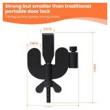 WINCHY Portable Door Lock Home Security Locker Hotel Locks for Travelers Travel Safety from Inside Bedroom Rooms Apartment Gifts Must Haves Essentials, Black