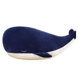 MUPI Whale Stuffed Animals Plush Pillow 4 Size Cute Soft Cotton Plushies Pillows Kawaii Blue Whale Toy Gifts for Kids Boys Girls Adults (Blue, 26 Inch)