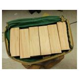 ApudArmis 54 PCS Tumble Timber Set [Up to 3.2FT], Pine Wooden Tumble Tower Game with Dice and Scoreboard Set - Classic Block Stacking Board Game for Teens Adults