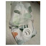 Litabel No Hook Sage Green Watercolor Floral Shower Curtain and Liner Set, Flower Shower Curtains with Snap in Liner for Farmhouse Bathroom Decor, Modern Botanical Bathroom Curtain with Leaves, 72x74