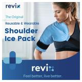 REVIX Shoulder Ice Pack for Rotator Cuff Cold Therapy, Arm Gel Ice Pack for Injuries Reusable, Flexible Cold Compression Wrap for Post-Workout Recovery, Fatigue and Shoulder Discomfort, Blue