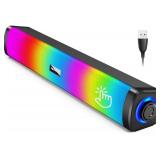 OFFSIR Computer Speakers for Desktop, Gaming Speakers with Touch Lights PC Speakers with Surge Clear Sound, USB Powered for Computer Desktop PC Laptop Monitor **Missing 1 end**