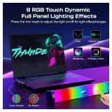 OFFSIR Computer Speakers for Desktop, Gaming Speakers with Touch Lights PC Speakers with Surge Clear Sound, USB Powered for Computer Desktop PC Laptop Monitor **Missing 1 end**