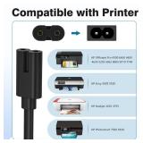 AGVEE 10ft Printer Power Cord for HP Officejet Pro Envy Photosmart Epson, 90 Degree ETL Listed 18AWG 2-Prong AC Power Cable IEC C7 C8 Replacement, Black