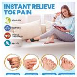 TASZOOS Hammer Toe Straightener - Hammer Toe Corrector for Women & Men - Non-Slip Toe Splint Relief for Hammer, Curled, Crooked, Broken Support (1 Compression Foot Wrap & 1 Strap)