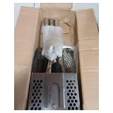 GADFISH Sand Scoop for Metal Detecting, Metal Detector Scoop, Stainless Steel Sand Sifter Shovel, Fast Sifter Shovel for Underwater Treasure Hunting (Stainless Steel)