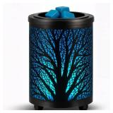 Leyoue Electric Wax Melt Warmer PTC Heating Plate with 7 Colors LED Changing Light Wax Warmer Fragrance Warmer for Home Office Gifts & Decor(Black Forest)