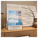 Feyarl Gold Glass Brochure Holder 8.5 x 11 Business Pamphlets Booklets Holder Flyer Trifold Display Stand for Office Tabletop CountertopTrade Show Exhibitions Magazines Menu Journals Literatures