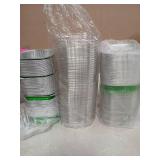 Aoriher 150 Pieces 10 oz Mini Cake Pans with Lids Aluminum Foil Baking Cups Square Disposable 4" x 4" Large Cupcake Cups Baking Tins for Kitchen Brownie Pudding Desserts Holders(Green)