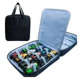 miiinaps Carrying Case for 24 Monster Jam Trucks, Kids Toy Truck Storage Bag Hold 24 Monster Jam Toy Trucks, Hold for 1:64 Scale Monster Jam Trucks Bag Only, Without Accessories
