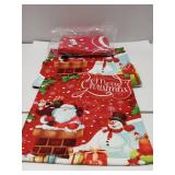 FACTORY SEALED - ALAZA Merry Christmas Santa Claus Snowman Gift Winter Red Soft 3 Piece Bath Towels Set for Bathroom Spa Hotel, 1 Bath Towel, 1 Hand Towel, 1 Washcloth