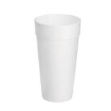 DART 20J16 3.7 Top and 2.4" Bottom Diameter, 6.1" Height, 20 Oz Big Drink Foam Cup (Case of 500), White  - Retail: $53