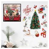 APPEARS NEW - Christmas Truck Stamped Cross Stitch Kits - Dog Counted Cross Stitch Kits for Beginners Adults Needlepoint Cross-Stitch Patterns Dimensions Needlecrafts Embroidery Kits Arts and Crafts