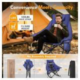 FACTORY SEALED - Slendor Oversized Heated Camping Chair with 2000mAh Battery, Heated Rocking Camping Chair, 3 Adjustable Heat Settings Camping Rocker Chair with Padded & Pillow, Easy Setup and Foldabl