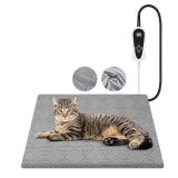 FACTORY SEALED - Pet Heating Pad for Dogs and Cats, Waterproof Dog Cat Heating Pad Indoor Heated Blanket Pet Cat Bed Pad with Detachable Cover, 9 Adjustable Temperature & Timer (Medium(18.0L x 18.0"W 