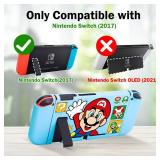 APPEARS NEW - Xcitifun Case Designed for Nintendo Switch for Girls Boys Kids Soft Slim TPU Switch Cases Cute Kawaii Character Cartoon Protective Shell Cover Compatible with Nintendo Switch 2017 - Blue