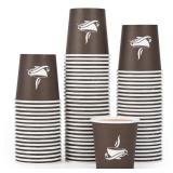 LITOPAK 500 Pack 4 oz Paper Cups, Brown Disposable Hot Coffee Cups for Party, Picnic, Travel, and Events