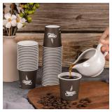 LITOPAK 500 Pack 4 oz Paper Cups, Brown Disposable Hot Coffee Cups for Party, Picnic, Travel, and Events