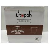 LITOPAK 500 Pack 4 oz Paper Cups, Brown Disposable Hot Coffee Cups for Party, Picnic, Travel, and Events
